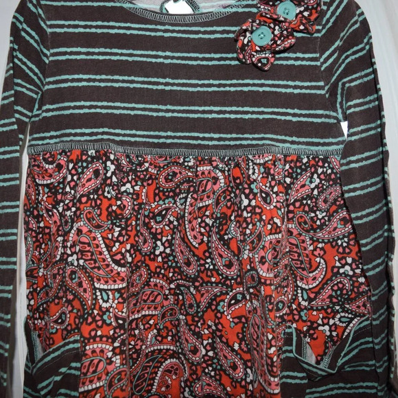 J KHAKI Girls Striped Western Tunic Dress Size 6 - Picture 3 of 4